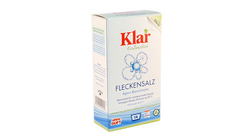 weisses Paket mit Aufschrift Fleckensalz