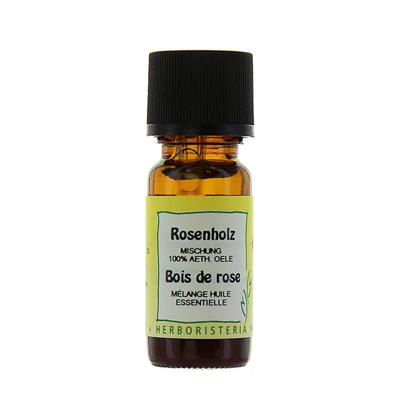 Flasche mit Aufschrift Rosenholz